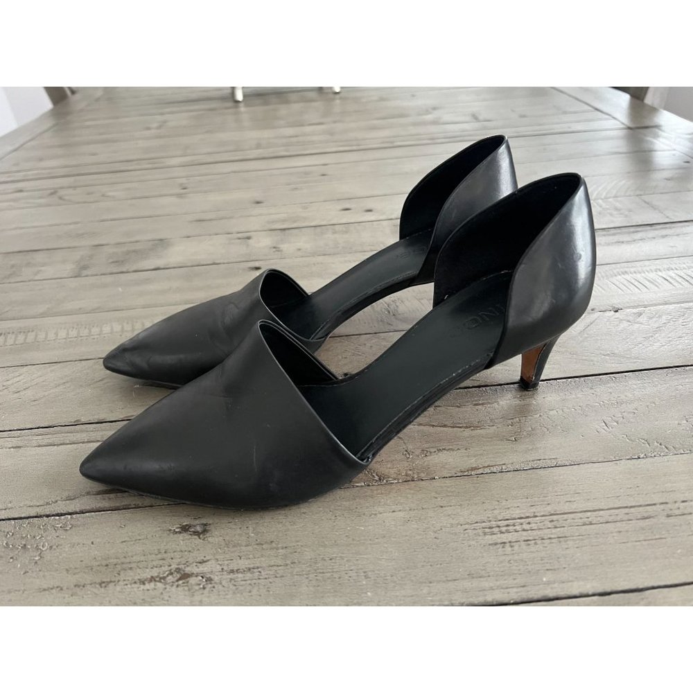 Vince Black Pointed Toe Heels